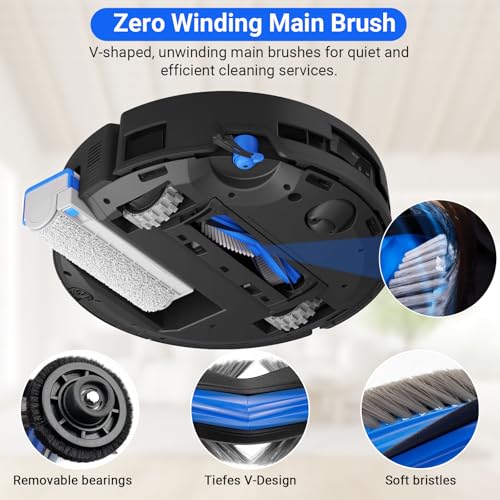Pure Realm 23 PCS X9 Pro Omni Replacement Parts for Ecovacs Deebot X9 Pro Omni Vacuum Cleaner Parts with 1Roller Brush,2 Mop,4 HEAP,4 Dust Bags,4 Side Brushes,1 Screwdrivers,1 Clean Brush - size: 23pack Accessories Kit for Ecovacs X9/X11 Pro Omni