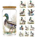 UV DTF Cup Wrap for 16oz Glass, 12 Sheets Watercolor Duck UV DTF Decals, Tumblers, Rub on Transfer Stickers - style: Watercolor Duck
