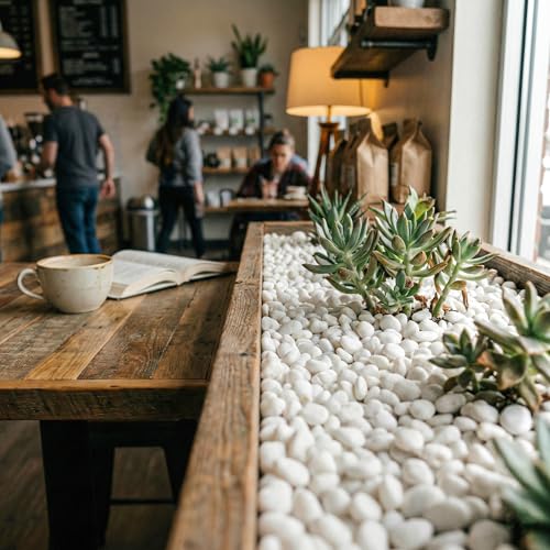 River Rocks Decorative Ornamental Vase Filler 0.5" - 0.75" White Aquarium Gravel 30 lbs - Landscaping Pebbles for Indoor Plants, Succulents, Terrarium & Home Decor, DIY & Crafting – Royal Imports - size: Small - 30 lbs, style: White