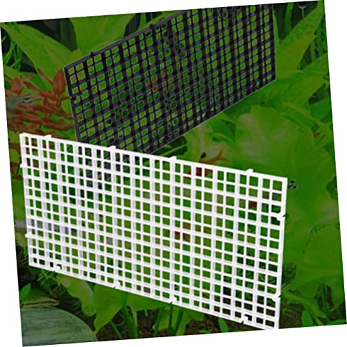 Mikikit 6pcs Fish Tank Isolation Panels White Aquarium Divider Lattice Plates for Breeding Separation Easy to Install Suitable for Bottom Filtration and Compartmentalization