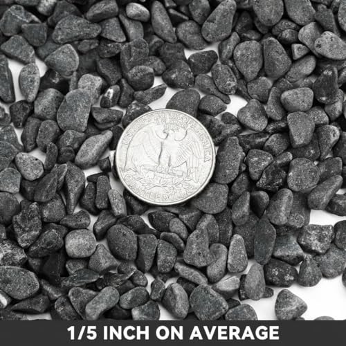 Onlyfire 5 lb Gray Bean Pebbles,1/5" Natural Decorative River Rocks for Plants, Vases, Aquarium, Succulents and Outdoor Garden Landscaping - color: Gray, size: 5 Pounds