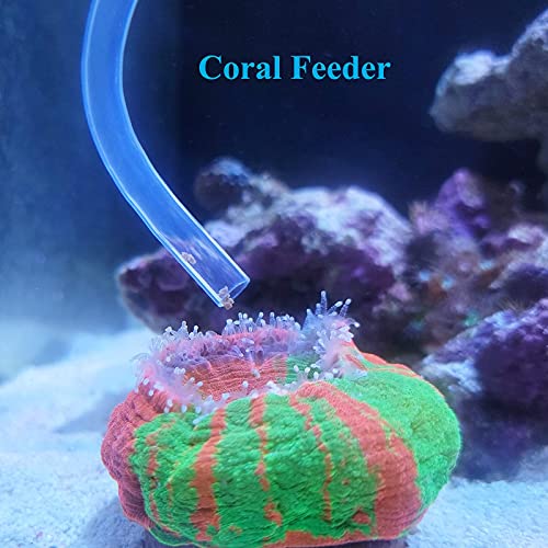 Aquarium Coral Feeder Fish Feeder Waste Clean Tool Manual Cleaner Water Changer Fish Tank Cleaning Tool Siphon Dropper Waste Remover Aquatic Bottom Pipette (25IN) - size: 25IN