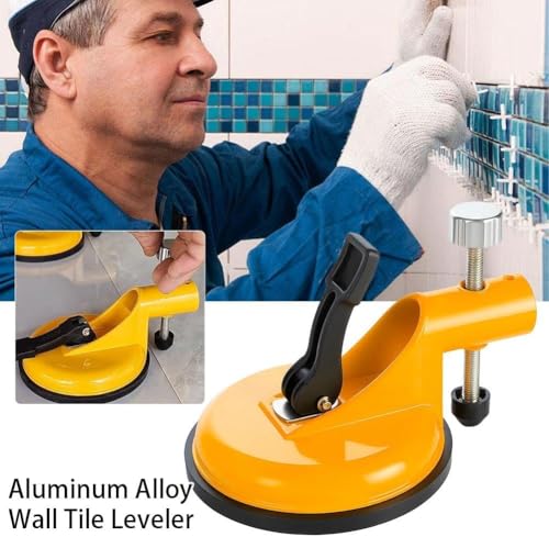 Adjustable Height Countertop Leveling Tool - Professional Seam Leveler for Granite & Marble with Vacuum Lifting Clamps - Floor Gap Fixer Yellow 1pcs - color: Yellow, size: 1pcs