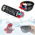 2Pcs Betta Hammock and Fish Toys, Fish Tank Accessories with Floating Betta Hide and Tunnel for Aquarium (Black)