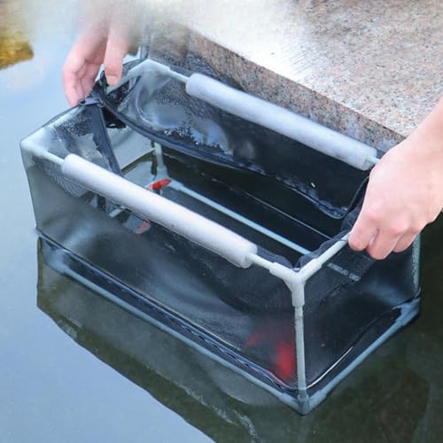 Qianly Separation Net Aquarium Breeder Net Isolation Box Nylon Mesh Isolation Mesh Box Fish Breeder Box with Zipper Suitable for Isolating Sick Fish - size: 62x32x32cm