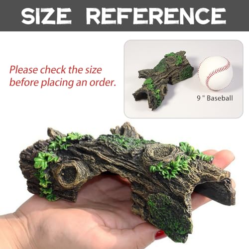 Fish Tank Decorations - Large Aquarium Decorations Air Bubbler Tree Fish House for Betta Hideout Caves Buddha Decor Temple Ruins Arched Betta Fish Accessories Reptile House Shelter Decor (Wood B-S) - color: Wood B-s