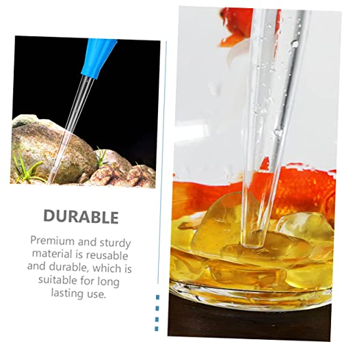 Yardwe 3pcs Aquarium Clean Pipette Water Changer Scale Practical Fish Tank Cleaner for Removing Debris and Waste Convenient for Freshwater and Tanks - color: Blue, size: 46x5cm