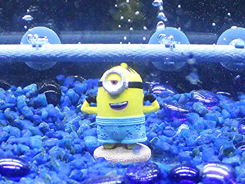 Penn-Plax Minions Officially Licensed 3-Piece Aquarium Ornament Bundle – Includes Kevin, Stuart, and Bob – Beach Themed – Small