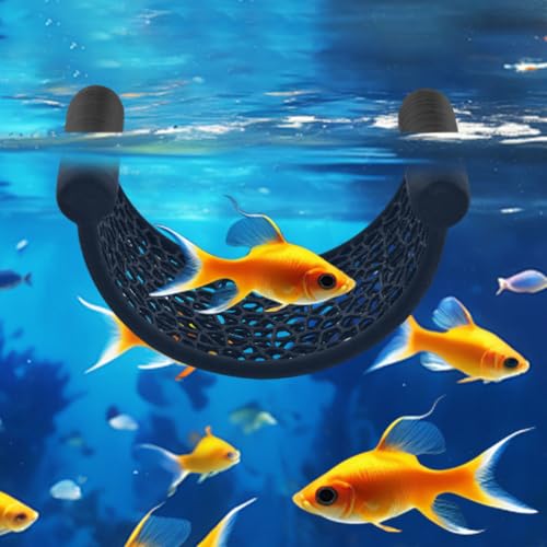 Bettas Fish Hammock Aquarium Floating Bettas Fish Skins with 3pcs Bett-a Fis-h Leaf Pad Floating Bett-a Hide & Shrimp Cave Hiding Feeding(Color:Blackwhite)