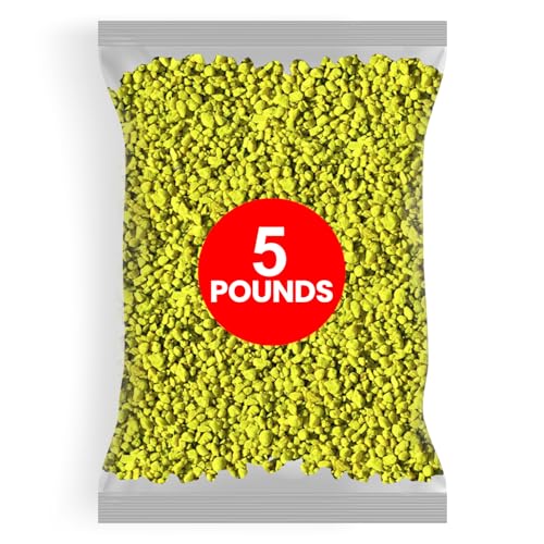 Hygloss Craft Rocks Mini Stones for Art Projects-Bag O' Gravel, Neon Yellow, 5 lb - color: Neon Yellow, size: 5 lb, style: Gravel