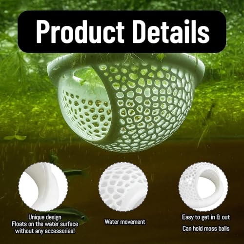 Floating Betta Hide & Shrimp Cave – 3D Printed Aquarium Hammock, Feeding Ring & Resting Spot for Betta Fish, Shrimp & Small Fish (Eco-Safe PLA) - color: Black