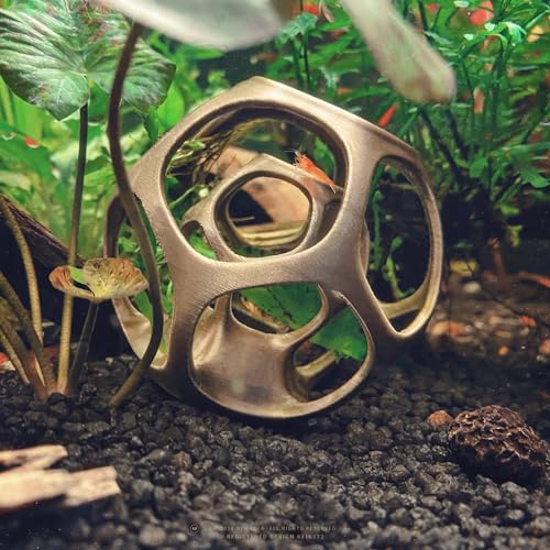 Maze Shrimp Hide | Shrimp Protector & Swim-Through Hideout – Aquarium Plant Holder & Fish Tank Decor with Suction Cup (Clear White, Regular) - color: Clear White, size: Regular