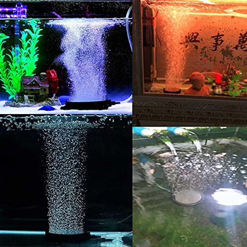 kathson 4.2-Inch Air Stone Disc Bubble Diffuser 6 PCS with Suction Cups Fish Tank Air Pump Round Dissolved Oxygen Airstone Decoration for Hydroponics Pond Aquarium Aquaponics - size: 4.2 Inch / 6 PCS