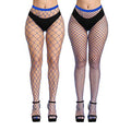 EVERSWE High Waist Fishnet Tights, Thigh High Suspender Stockings - color: Royal Blue (Large Grid+medium), size: Large-X-Large