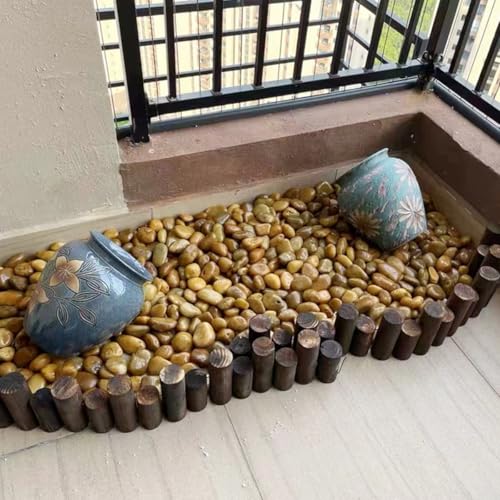 YISZM 20lbs Yellow River Rocks for Landscaping, 2-3 Inch Natural Pebbles for Indoor Plants, High Polished Decorative Stones Vase Filler Fish Tank Aquariums Garden - color: Yellow, size: 20 Pounds