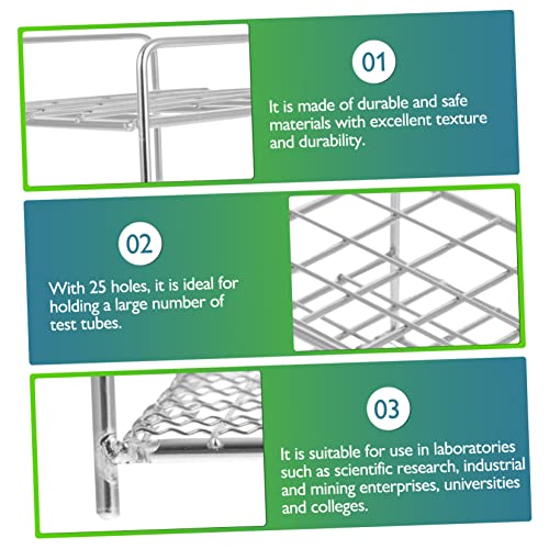 1Pc Test Tube Rack Laboratory Tube Holder with and Easy to Store and Clean for Scientific