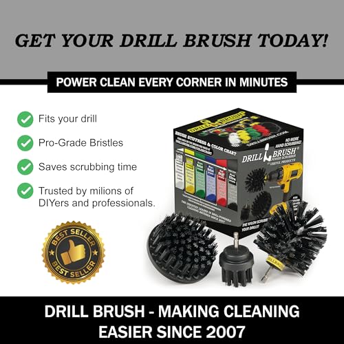 Cleaning Accessories Industrial Brushes - Baked on Food, Electric Smoker, Drill Brush Attachments for Stain and Rust Remover - BBQ Cleaning Kit Water Calcium Mineral | Electric Grill Brush for Drill - color: Ultra Stiff Black, size: 2in, 4in, 3.5in corner