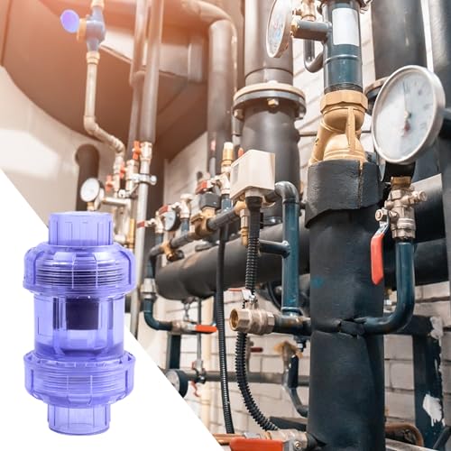 UPVC Check Valve 3/4 inch Clear Double True Union Flap Check Valve Durable for Fish Tank Pump System Non-Return Water Tube Connector Backflow Prevention