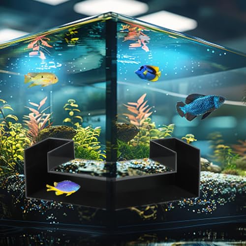 Dual-Entrance Aquarium Tunnel – Aquarium Cave Hideout 360° Viewing, Black Shrimp Cave Fish Tank Tunnels, Underground Substrate Buried Tunnel for Fish Decoration