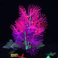 Aquarium Decorations Glowing Silicone Ornament for Tank Landscape Decor - Betta Fish Tank (Purple)