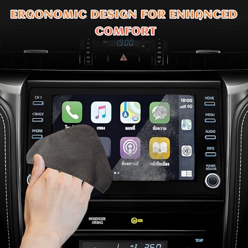 Car Screen Cleaner, 4.13"×4.13" Square Microfiber Auto Touchscreen Cleaning Cloth, Reusable Vehicle Interior Touch Screen Cleaning Pad Non-Scratch Wipes, Car Accessories - color: Square