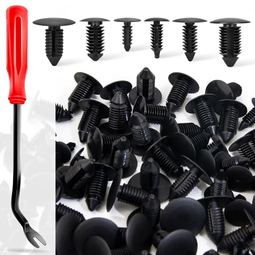 160 Pcs Christmas Tree Style Fender Retainer Clips 6mm/7mm/8mm/9mm/10mm/11mm Nylon Universal Auto Body Fastener Clip Assortment, Fender Bumper Shield Door Panel Push Pins Rivets for Car Truck Vehicle - size: 160 Pcs-for Multiple Brands