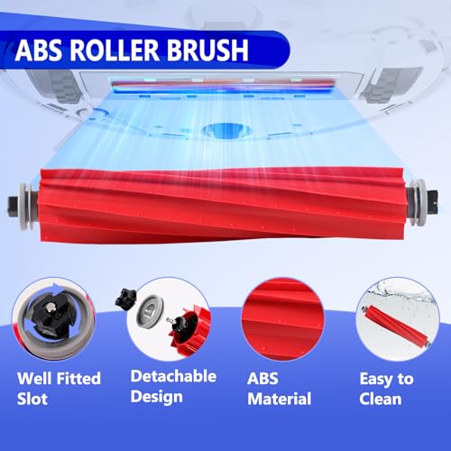 32 Pcs QV 35A Replacement Accessories Compatible with Roborock Qrevo S Pro/QV 35A / QV 35S Robot Vacuum, 2 Mainbrushes, 6 Scent Tablets, 4 HEPA Filters, 6 Dust Bags, 6 Mop Pads, 6 Side Brushes - size: for QV 35A