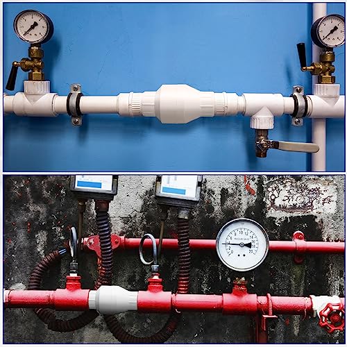 1 Pcs 3/4 Inch PVC Inline Check Valve Solvent Connections White Plastic Backflow Preventer Pipe Fittings Check Socket Schedule - size: 3/4 Inch