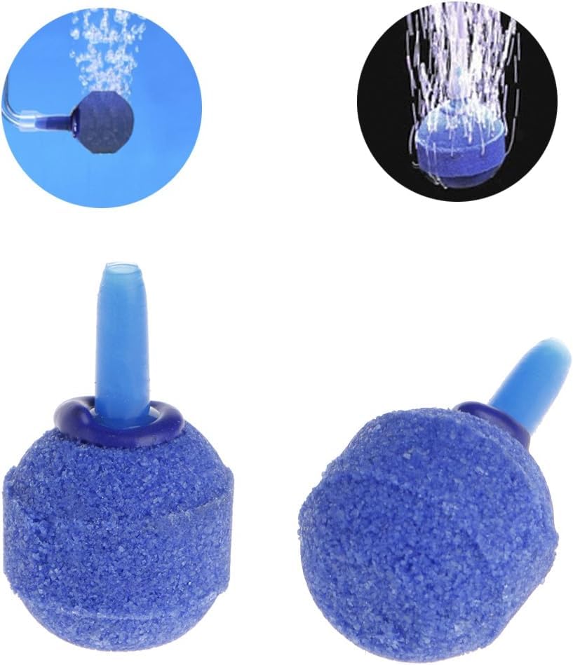 Blue Ball Shape Airstones, Air Bubble Increaser for Aquarium Fish Tank Oxygen Adjustable Stone Ball Air Pump Accessory Aquarium Pumps and Filters