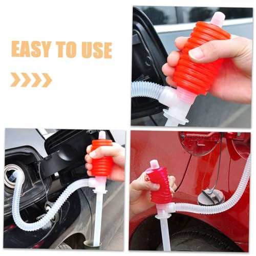 Generic 2 Pcs Manual Fuel Transfer Siphon Pump for Cars Oil Siphon Hose Kit with Water Syphon Hose Automotive Oil Changing Tool for Gasoline Barrel Pump