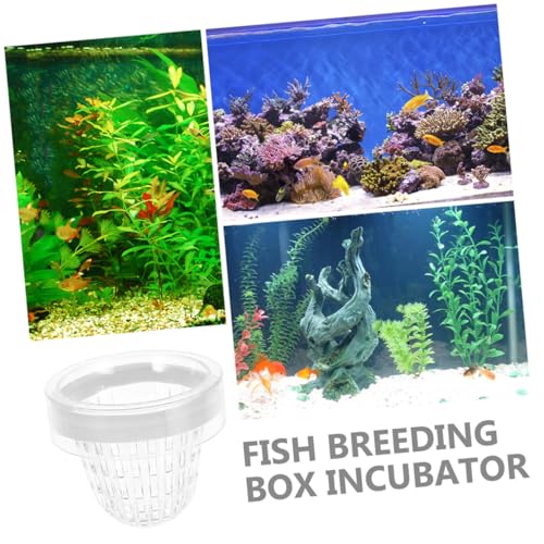 HEMOTON 2pcs Aquarium Fish Breeding Box Isolation Hatchery for Guppies Floating Design Easy Installation Versatile for Fish Tank
