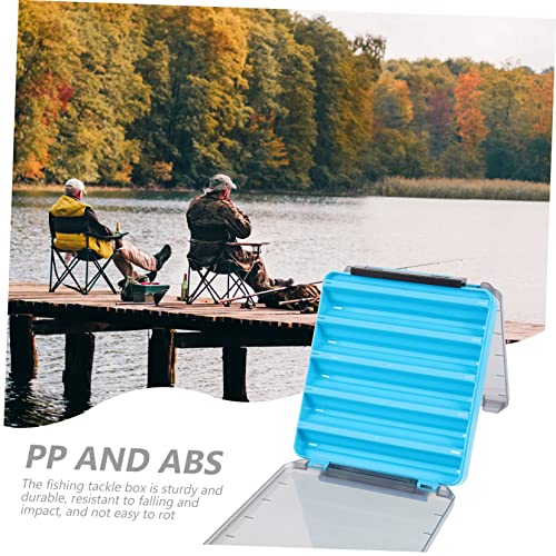 Happyyami Fishing Kit Bait Box Storage Fishing Accessories Containers Sturdy Impact-resistant - color: Sky-blue