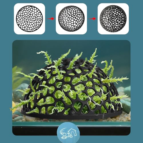 Shrimp Hides for Aquarium, Betta Fish Accessories | Shrimp Dome Hi De Cave for Aquarium Cave Lounge | Fish Tank Tunnel | Hammock Aqua-rium Decor for Small Fishes to Rest, Feed, Play & Breed