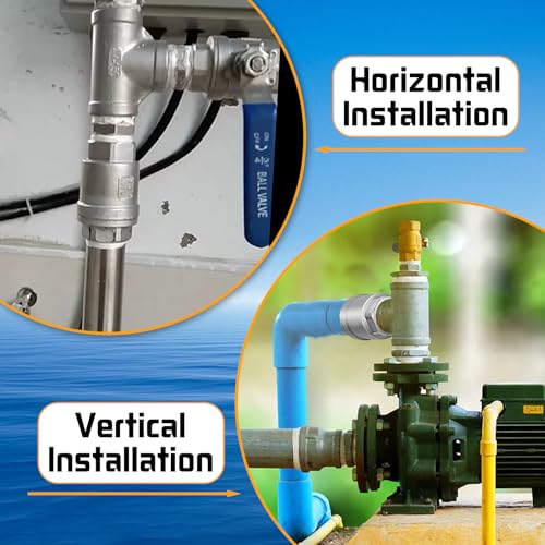 1 inch Spring Check Valve, 304 Stainless Steel CF8 Non Return One Way Horizontal Check Valve, Vertical Inline Water Check Valve for Well, Pump, Tank, Backflow Prevention, WOG 1000 - size: 1'' NPT