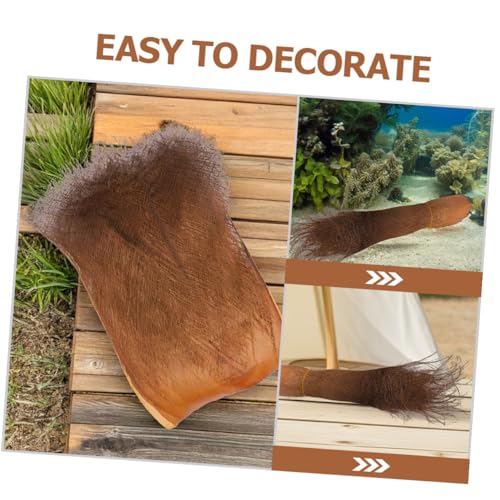 SOLUSTRE 5 Sheets Artificial Palm Tree Bark for Garden Pots and Aquarium Fish Fry Hatching Natural Look Decorative Plant Basking Platform Versatile Tank Background and Landscaping Bark Wide