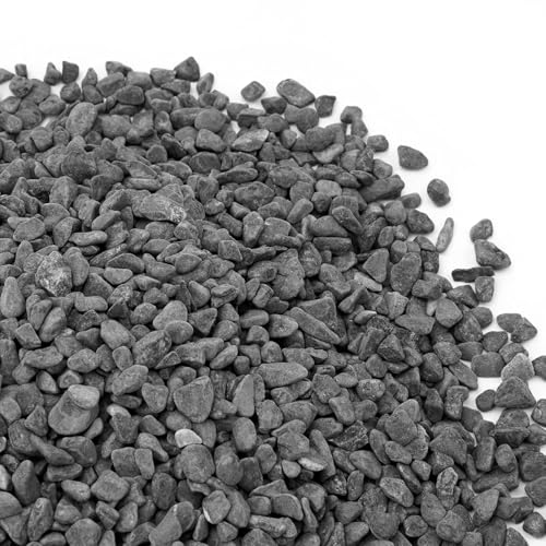 Onlyfire 18lb Gray Bean Pebbles, 1/5" Natural Decorative River Rocks for Plants, Vases, Aquarium, Succulents and Outdoor Garden Landscaping - color: Gray, size: 18 Pounds