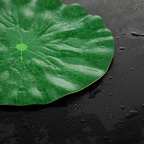 WILLBOND 12 Pack Artificial Lily Pads Floating for Pond, 4 Sizes Lily Pad Fake Lotus Leaves Fish Decorations, Realistic Foam Water Plants for Koi Aquarium Fish Tank Pool Landscape Garden Decor