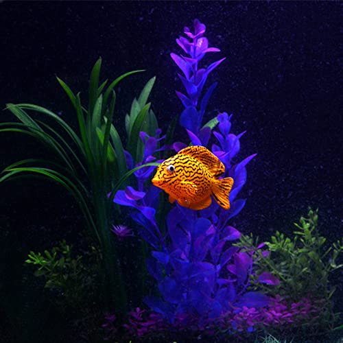 Artificial Moving Fish Floating Silicone Fish with Suction Cup Fish Aquarium Decorations for Fish