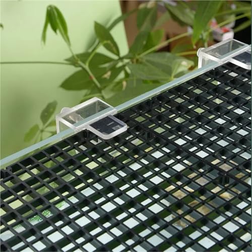 Aquarium lid Clips 8pcs Aquarium Anti Jump Cover Plate Fixed Clip Acrylic Aquarium Plate Holder Mount Bracket Fish Tank Cover Clamp Accessories