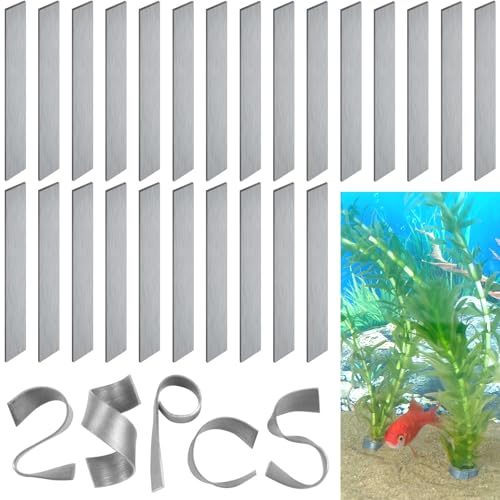 25 Pcs Aquarium Plant Weights, Plant Weights for Fish Tank, Anchors for Live Plants, Stops Plants from Floating in The Aquarium.