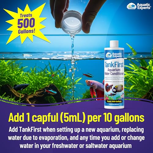 TankFirst Complete Aquarium Water Conditioner - Fish Water Conditioner, Instantly Removes Chlorine, Chloramines, and detoxifies Ammonia from Fish Tank (TankFirst Regular, 250 ml) - size: 250 ml (8.45 oz)