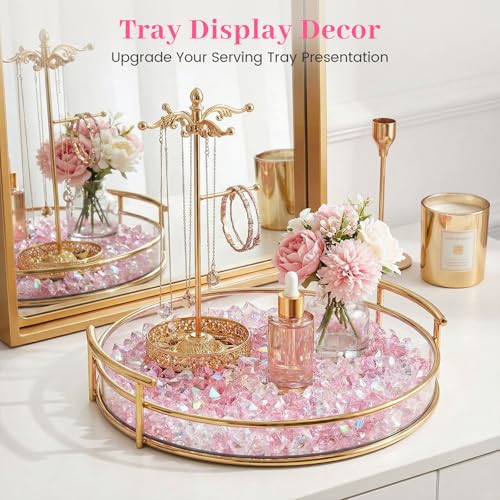 DomeStar 150PCS Dazzling Fake Ice Rocks, Pink Holographic Acrylic Crushed Ice Sparkling Plastic Diamonds Gems for Vases Fillers Aquarium Rocks Party Table Scatter Wedding Decor - color: Dazzling Pink