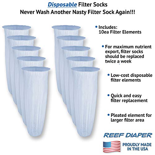 Disposable Filter Sock Replacement Elements, for Use with 4” Flange Assemblies (10 Pack) - size: 10 pack