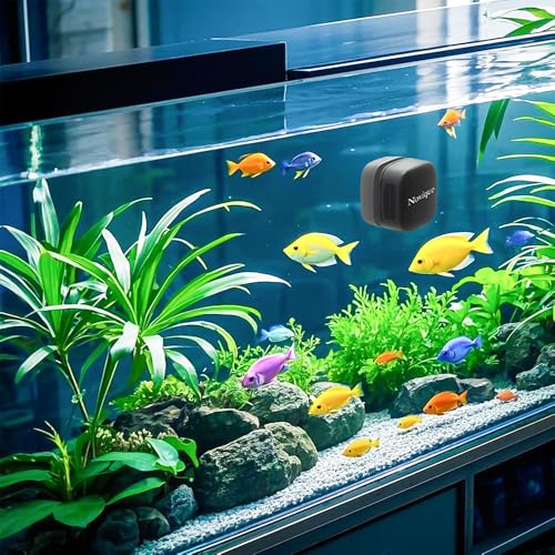 Mini Aquarium Glass Magnetic Cleaner Brush Small Fish Tank Magnetic Scrubber Suitable for Glass Aquariums with A Thickness of No More Than 8mm (5/16 Inches)