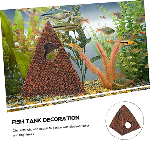 STOBOK Pyramid Accessories Embellishments Fish Tank Pyramid Prop Mini Aquarium Bridge Fish Tank Decor Fish Tank Ornament Fish Tank Props DIY Ornament Egyptian Decor Aquarium Fish Plant