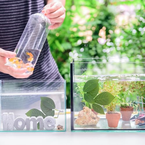 3 PCS Fish Leaf Pad Fish Tank Accessories, Adjustable Plastic Fish Leaf Pad, Betta Fish Leaves Natural Habitat Playing for Betta, Guppy, Tropical Fish Resting, Playing, Breeding with Suction Cup