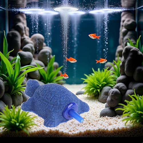 Blue Turtle Aquarium Bubble Air Stone Diffuser Fish Tank Aerator Oxygen Pump Ornament Decor Aquarium Air Pump Accessories, Aquarium Air Pumps