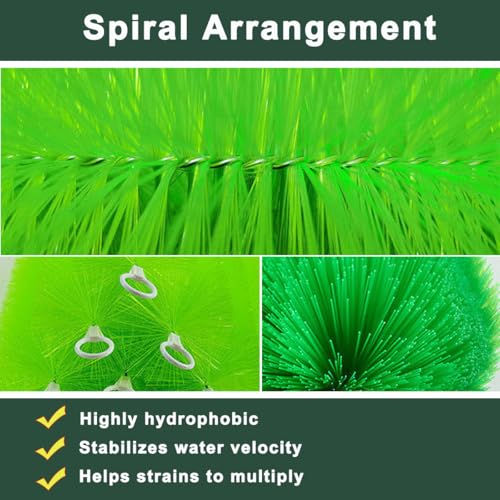 50 Packs Filter Brushes Aquarium Brushes Set for Koi Pond Water Garden Outdoor Pond Skimmers Brush Filter Cleaning Brush 31.5 Inch by 4.7 Inch (Green) - size: 31.5 in L