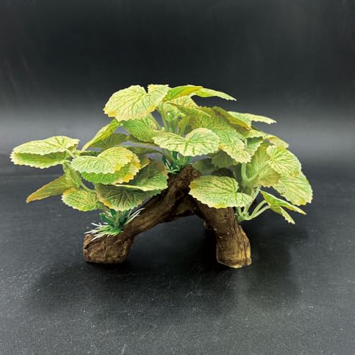 Fish Tank Decorations Aquarium Decor Ornaments Betta Silk Leaf pad Hammock Artificial Driftwood Cave Goldfish Bowl Accessories - color: Type-w