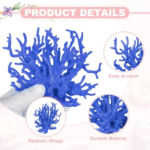 Aquarium Coral Decoration, Fish Tank Decorations Fish Tank Coral Ornaments, 5.9x2.2x4.7 Inch, (Dark Blue, 1 Pcs), Intended for Aquarium Landscaping Decor - color: Dark Blue, size: 5.9x2.2x4.7 Inch